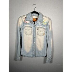 Women's light denim jacket w/Beaded Detailing #5